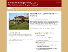 Tablet Screenshot of nevesplumbing.com